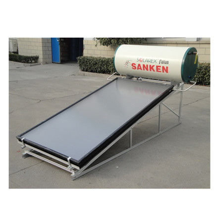 Prenosný vodný solárny ohrievač s uzavretým okruhom pre domácnosť pod tlakom a integrovaný na plochú dosku na strechu